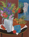 Irises and Fruit