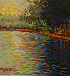 <b>Barton Springs III by Mike Etie</b><br>Pastel, 7x5 inches<br><i>sold</i>
