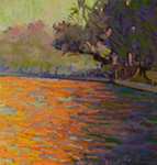 <b>Barton Springs IV by Mike Etie</b><br>Pastel, 7x5 inches<br>$375