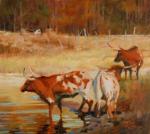 <b>Long Way from Texas</b>, 2011<br>Oil on canvas, 18x20 inches<br>$1800