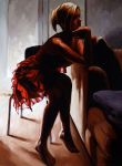 <b>Seated in Red</b><br>Oil on canvas, 40x30 inches<br>$2800