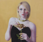 <b>Against My Tremolous Touch, The Petals Were Gilded</b><br>Oil on panel, 12x12<br><i>sold</i>