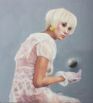<b>She Knew the Depths of the Night</b>, 2011<br>Oil on panel, 20x18 inches<br>$2500