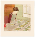 <b>The Flatfile and The Edition</b>, 2012<br>Woodcut and drypoint on paper, 16x16 plates, 22x23 paper unframed<br>$700
