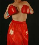 <b>Going Rounds</b>, 2010<br>Oil on canvas, 28x24 inches<br>$4000
