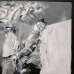 <b>Room to Swing</b>, 2012<br>Acrylic and oil on canvas, 40x40 inches<br>$2600