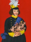 <b>The New King</b>, 2013<br>Acrylic and watercolor on board, 40x30 inches<br>$6500