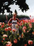 <b>In the Garden</b>, 2009<br>Oil on canvas, 24x18 inches<br>$1500