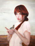 <b>With His Healing Wings He Drove Desolation From Her Heart by Sara Scribner</b>, 2012<br>Oil on panel, 20x16 inches<br>$2500