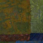 <b>Crops in the Field by Priscilla Robinson</b>, 2009<br>Handmade Paper, 12x12 image, 16x16 inches framed<br>$850