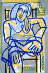 <b>Cactus Bloom</b>, 2013<br>Oil & Acrylic on canvas, 57x39 inches<br>$9000