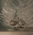 <b>Entropic Tea</b>, 2011<br>Oil on panel, 18x17 inches<br>$6000