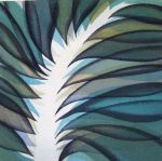 <b>Sea Kelp VII</b>, 2010<br>Watercolor, 6x6 image, 16x16 inches framed<br>$700
