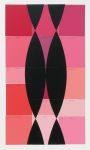 <b>Red Caryatid</b>, 2008<br>Acrylic on Collage, 27x19 inches, 29.5x21 framed<br>$1200