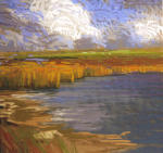 <b>Miller's Pond</b><br>Pastel, 8x8 image, 16x16 inches framed<br><i>sold</i>