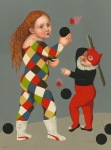 <b>Daredevils</b>, 2013<br>Acrylic and watercolor on board, 48x36 inches<br>$9000