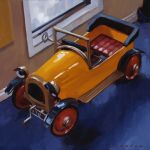 <b>Yellow Car</b>, 2008<br>Oil on canvas, 12x12 inches<br>$650