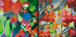 <b>Pyracantha Diptych</b><br>Oil on panel, 16x16 each<br>$2800
