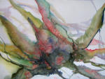 <b>Watery Agave</b>, 2010<br>Watercolor, 13x19 image, 24x29 inches framed<br><i>sold</i>
