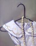 <b>Yellow Polka Dots</b>, 2011<br>Oil on panel, 9x7 image, 18x15 inches framed<br>$400