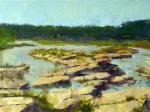 <b>Jigsaw Marshes</b>, 2010<br>Oil on panel, 9x12 image, 15x18 inches framed<br><i>sold</i>