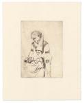 <b>Sliced Apples in a Ziploc Bag at the Renaissance Fair</b>, 2010<br>Drypoint, unframed<br>$200