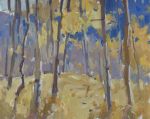 <b>Back lit Aspen</b>, 2009<br>Oil on canvas, 8x10 inches<br>$800