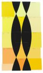 <b>Yellow Caryatid</b>, 2008<br>Acrylic on Collage, 27x19 image, 29.5x21 framed<br>$1200