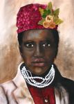 <b>Octavia Rose</b><br>Pastel, Acrylic & Dried Foliage, 65x47 unframed, 70x52 inches framed<br><i>sold</i>