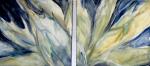 <b>Agave Diptych</b>, 2012<br>Casein, 8x16 inches total<br>$375