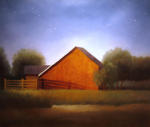 <b>Twilight</b><br>Oil on paper, 22x25 image, 32x34 inches framed<br>$3600