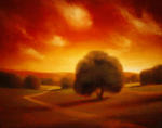 <b>Red Sky</b>, 2011<br>Oil, 24x30 inches<br>$3500