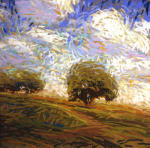 <b>Summer Hillside</b><br>Pastel, 8x8 image, 16x16 inches framed<br><i>sold</i>