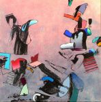 <b>Semaphore</b>, 2010<br>Acrylic on board, 10x10 inches<br>$900