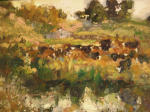 <b>Waterhole</b>, 2012<br>Oil on canvas panel, 16x20 inches<br>$2000