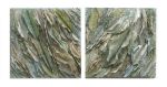 <b>Escorale & Endive</b>, 2009<br>Handmade paper of hemp & flax, 15x15 inches each<br>$1800