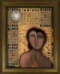 <b>Bingo</b>, 1992<br>Oil & Mixed media, 24x20 inches<br><i>sold</i>