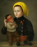 <b>Private Revolution</b>, 2013<br>Oil on linen, 30x24 inches<br><i>sold</i>
