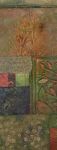 <b>Seeds and Leaves</b>, 2009<br>Handmade paper & Acrylic, 36x14 inches, 44x22 framed<br>$1800