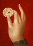<b>Hand with Lover's Eye</b>, 2012<br>Oil on panel, 7x5 inches<br>$1200