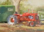 <b>Red Tractor</b>, 2011<br>Oil on canvas, 12x16 inches<br>$950