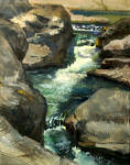 <b>Waterway</b>, 2010<br>Oil on panel, 14x11 image, 19x16 inches framed<br><i>sold</i>