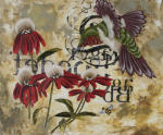 <b>Share</b>, 2011<br>Acrylic & embroidery on canvas, 20x24 inches<br><i>sold</i>