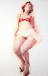 <b>Girl in Red</b><br>Pastel on paper, 40x26 inches unframed<br>$1200