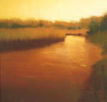 <b>Riverbend</b><br>Pastel, 8x8 image, 16x16 inches framed<br><i>sold</i>