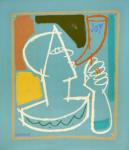 <b>Joy II</b><br>Oil enamel & acrylic on canvas, 39x34 inches<br>$5750