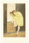 <b>The Yellow Dress</b>, 2010<br>drypoint and aquatint on copper over woodcut, 22x15 inches unframed<br>$600