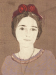 <b>Sophia as Frida</b><br>Woodcut and drypoint on paper, 8x6 plate, 15x11 paper unframed<br>$400