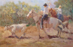 <b>It's Not My First Rodeo</b>, 2013<br>Oil panel, 24x36 inches<br>$3600