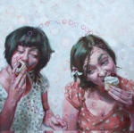 <b>Primal</b><br>Oil & pencil on panel, 36 x 36 inches<br>$3900